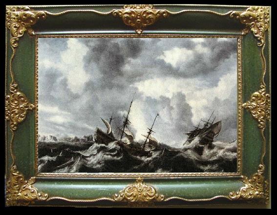 framed  PEETERS, Bonaventura the Elder Storm on the Sea, Ta119-4